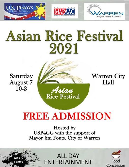 2ND ANNUAL ASIAN RICE FESTIVAL AT WARREN CITY HALL City of Warren